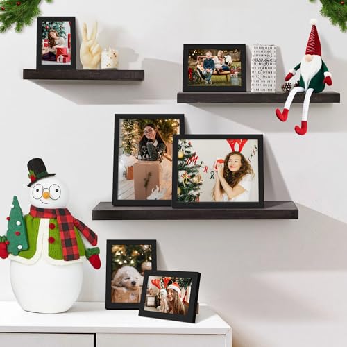 upsimples 10 Pack Picture Frames Set, Gallery Wall Frame Set for Wall Mounting or Tabletop Display, Multi Sizes Including 8x10, 5x7, 4x6 Family Photo Collage Frames for Wall Decor, Black