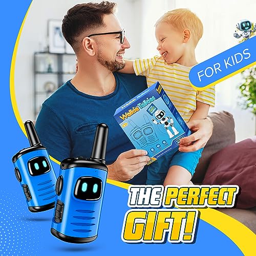 Kids Walkie Talkies Toys for Boys: comedyfun Mini Robots Walkies Talkies 2 Pack Halloween Christmas Birthday Gifts for 3 4 5 6-8 Year Old Boys Toys for 4 5 6 7 8-10 Year Old Camping Outdoor Games