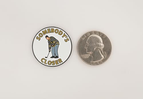 Happy Gilmore Golf Ball Marker with Magnetic Hat Clip - Funny Golf Gift for Men - Golf Accessories and Gifts