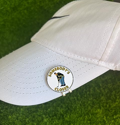 Happy Gilmore Golf Ball Marker with Magnetic Hat Clip - Funny Golf Gift for Men - Golf Accessories and Gifts