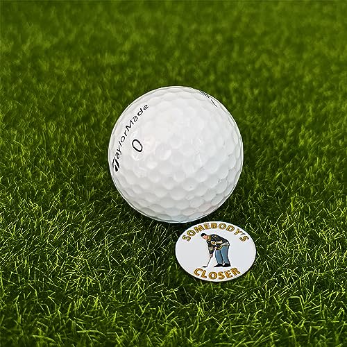 Happy Gilmore Golf Ball Marker with Magnetic Hat Clip - Funny Golf Gift for Men - Golf Accessories and Gifts