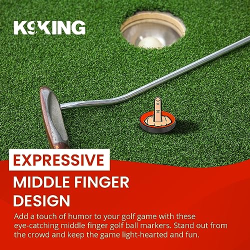 Ultimate Middle Finger Golf Ball Marker with Magnetic Hat Clip | Alignment Ball Mark | Funny Golf Accessories - Great Gift for Golf Lovers Golf Cap Premium Gifts - Golf Enthusiasts Gifts