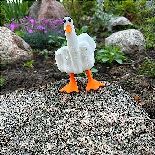 Gladyell Funny Middle Finger Resin Garden Statue, Home Decoration Sculpture for Office Desk Gift