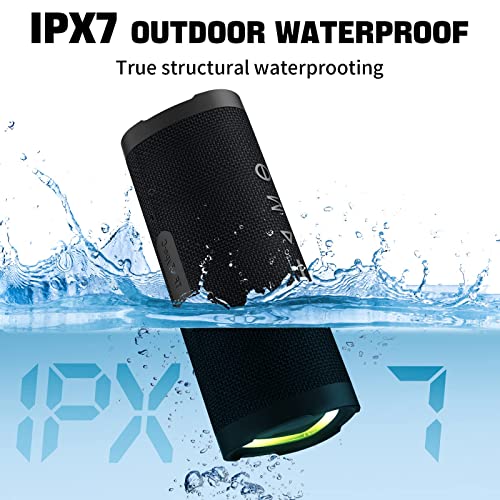 Vanzon Bluetooth Speakers V40 Portable Wireless Speaker V5.0 with 24W Loud Stereo Sound, TWS, 24H Playtime & IPX7 Waterproof, Suitable for Travel, Home and Outdoors-Black