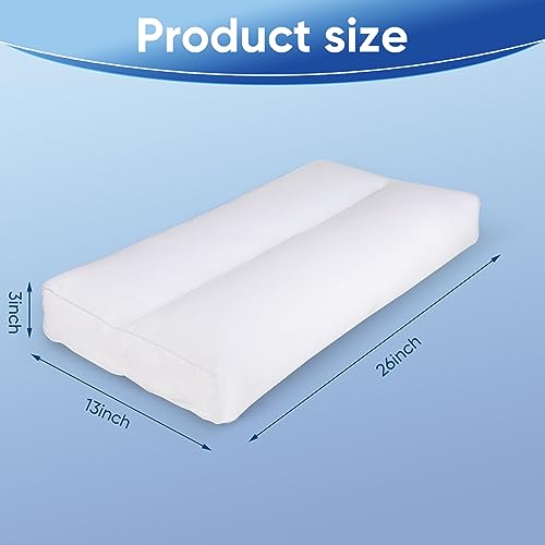 MINUPWELL Knee Pillow for Side Sleepers - Between Leg & Under Knee Pillow for Back Sleepers - Leg Pillow with 850G 7D Alternative for Relieving Leg, Back, and Knee Pain - 100% Cotton Fabric - White