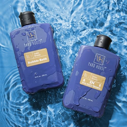 All Natural Bath and Body Spa Gift Basket Set for Men - Ocean Breeze - Luxury Men's Skin Care Kit For Him in Toiletry Bag for Revitalization, Exfoliating, Cleasing, Moisturing