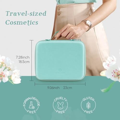 Color Nymph Beginner Makeup Kits Gift for Teens, Makeup Palettes with Reusable Handbag Includes 36 Colors Eyeshadow Blushes Bronzer Highlighter 4 Colors Lipgloss, Lip Oil Brushes Mint Green