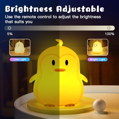 Nice Dream Bear Night Light for Kids, 9 Color Changing Baby Night Light with Remote＆Timer, Rechargeable Animal Kids Night Lamp for Boys Girls Nursery Bedroom, Kids Kawaii Gifts (5.9"x4.7"x4.7")