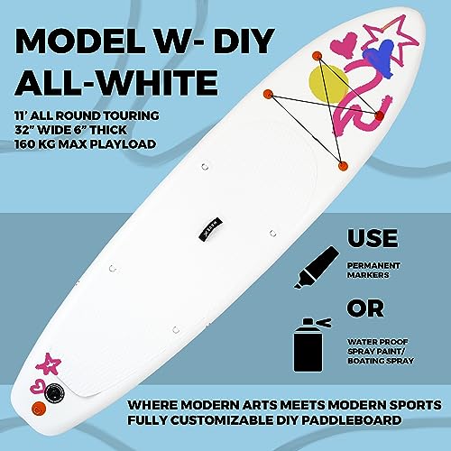 Wavex Inflatable Stand Up Paddle Board | Premium Paddleboard Accessories | Multiple Sizes: 10'6, 11', 11.6'