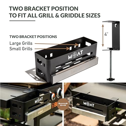 MOAT Grill & Griddle Caddy plus Grill & Griddle Large Trash Bag Holder, Magnetic Utensils Holder – Compatible Blackstone Griddle Caddy for Grilling. And for Weber Grill Accessories for Outdoor Grill