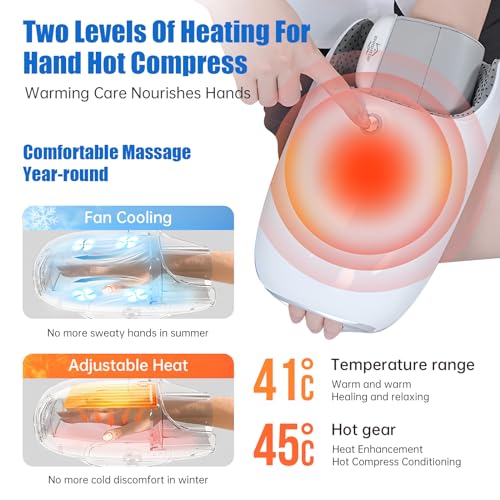 Ehightop Hand Massager with Kneading Rollers Massage for Arthritis Carpal Tunnel Pain Relief,Cordless Handheld Massager Machine with Heat and Compression & Kneading Massage,Gifts for Women Men