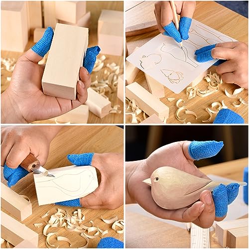 25 pcs Whittling Wood Blocks Wood Carving Kit with 3 Different Sizes,Whittling Wood Carving Basswood for Wood Carving Set Wood Carving Wood (4 inch)