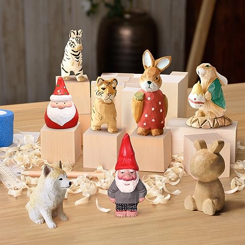 25 pcs Whittling Wood Blocks Wood Carving Kit with 3 Different Sizes,Whittling Wood Carving Basswood for Wood Carving Set Wood Carving Wood (4 inch)