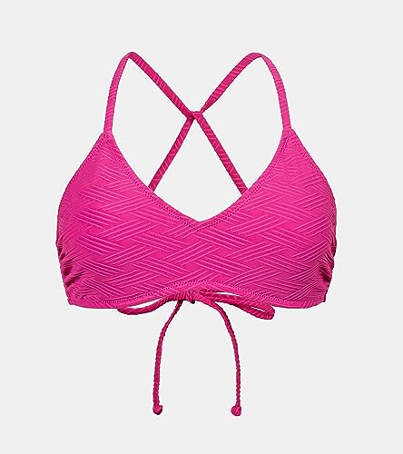 CUPSHE Bikini Top for Women Bathing Suit Criss Cross Self Tie Spaghetti Straps V Neck