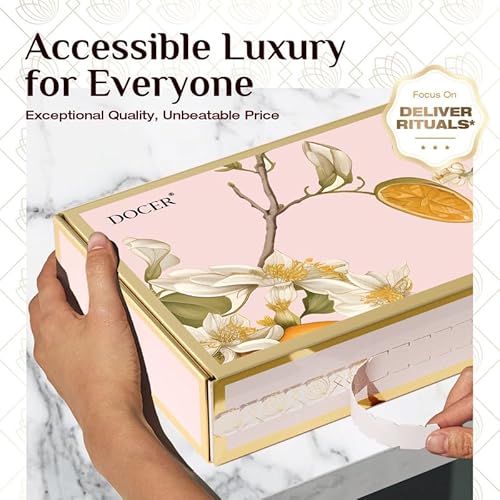 Spa Gift for Women, Teacher Appreciation Gifts DOCER Luxury 8 Pcs Spa Passion Tango Scent 2024 Gift Baskets for Women Includes Bath Bomb Salt Body Lotion Hand Scream Holiday Birthday Gifts for Women