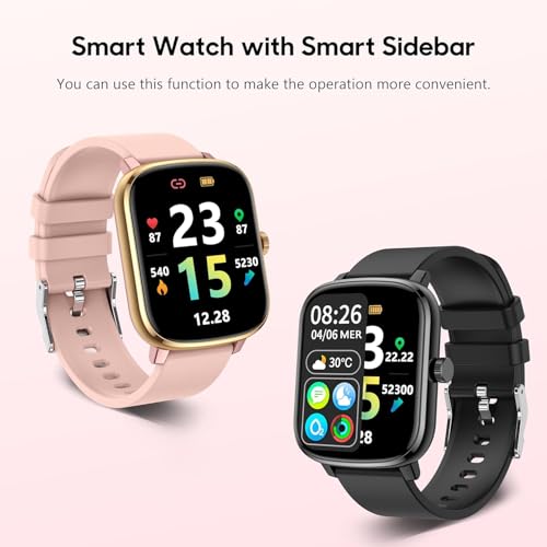 KALINCO Smart Watch for Women, 1.69" Fitness Tracker with Heart Rate, Blood Pressure, Blood Oxygen Tracking, Smartwatch with 100+ Sports Modes, Step Counter Compatible with Android iOS