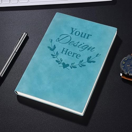 Personalized Leather Journal Notebook Custom Notebooks Diary with Engraved Name Text Customized Birthday Office Christmas Gift for Women Men Business Students Teacher Dad Mom