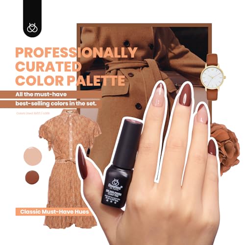 beetles Gel Polish 44 PCS Gel Nail Polish Set-36 Colors Gel Polish Set Base Coat Glossy Matte & Glitter Top Coat Colorful Muse Collection Nude White Pink Red Blue Gel Gifts for Women Summer