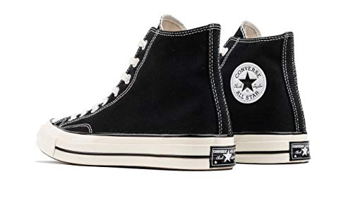 Converse Men's Chuck Taylor 70 Hi Top, Black/Black/Egret, Size 12