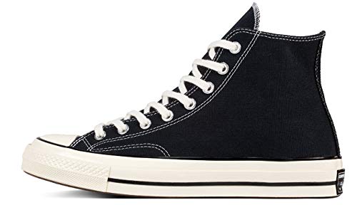 Converse Men's Chuck Taylor 70 Hi Top, Black/Black/Egret, Size 12