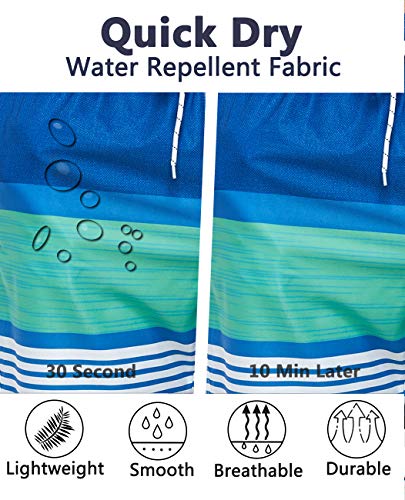 SILKWORLD Mens Swimming Shorts Quick Dry Beach Trunks Swimwear with Mesh Lining