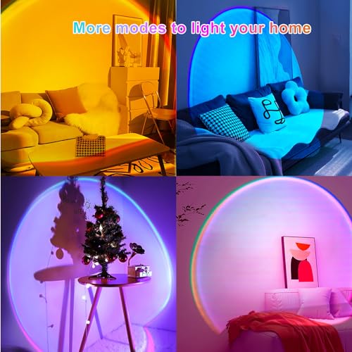 Sunset Lamp Projector with APP Control, Multicolor Changing Projection Lamp Led Light, Sunlight Lamp for Bedroom, Photography, Party, Tiktok Live, Room Decor