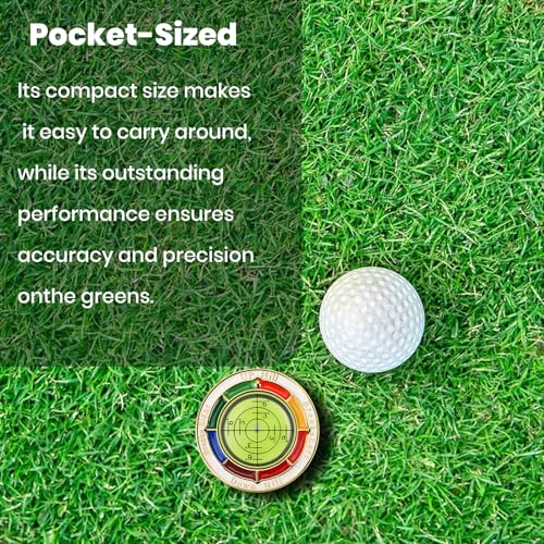 Ddaowanx Golf Green Reader, Golf Ball Marker with High Precision Horizontal Bubble, Putt Aid Golf Accessories Tool, Novelty Golf Gifts for Father's Day, Christmas and Holidays