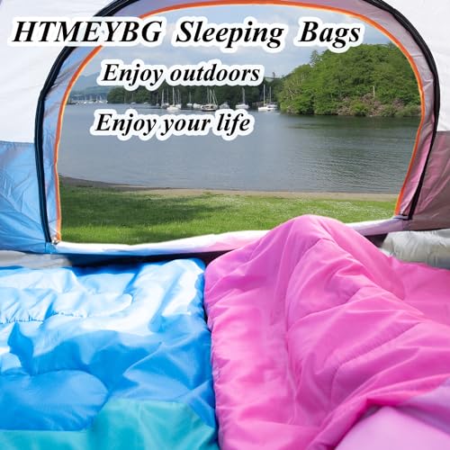 Sleeping Bag - 3 Seasons for Adults Kids Boys Girls Camping Hiking - Warm Cold Weather Lightweight Portable with Compression Bag for Backpacking in Spring, Summer, Fall and Winter