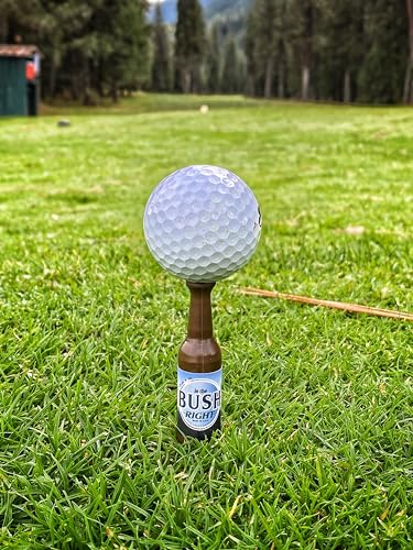 Beer Bottle Golf Tees, Virtually Unbreakable and Recyclable Plastic Golf Tee 6 Pack, Golf Gift for Men, Bachelor Party Novelty Gift, for Golfers,3-1/4" Tall
