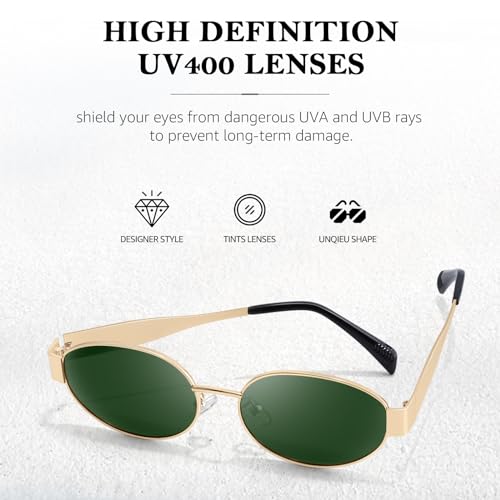 Retro Oval Sunglasses for Women Trendy Designer Sun Glasses Womens Shades Fashion Accessories for 2024 IF3455