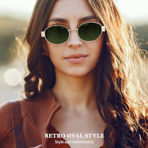 Retro Oval Sunglasses for Women Trendy Designer Sun Glasses Womens Shades Fashion Accessories for 2024 IF3455