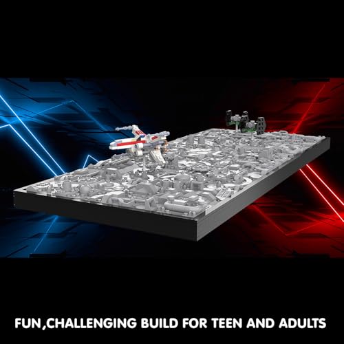 Star Trench 3D Wars Run Wall Art Craft Kit, Micro Brick Framed, Creative Activity Hobbies for Teens and Adults, DIY Home, Office Decor, Suitable for Kids 8+