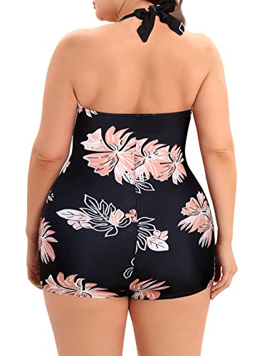 Women's Plus Size Bathing Suits One Piece Swimsuit Women Tummy Control Vintage Ruched Swimwear