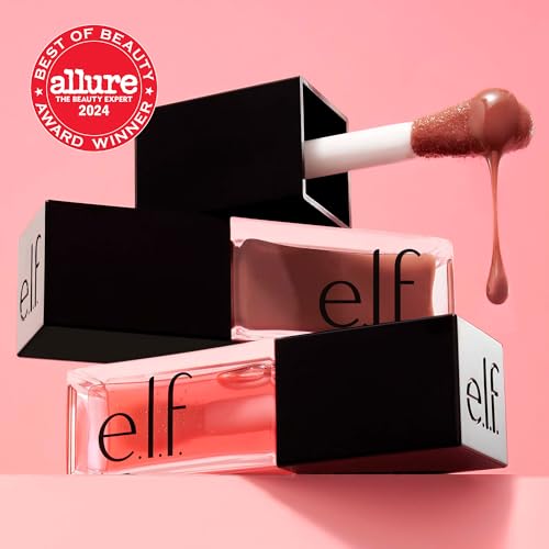 e.l.f. Glow Reviver Lip Oil, Nourishing Tinted Lip Oil For A High-shine Finish, Infused With Jojoba Oil, Vegan & Cruelty-free, Coral Fixation