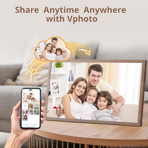 Dragon Touch Large Digital Picture Frame 21.5 inch Screen WiFi Digital Photo Frame Display, 32GB Storage, Auto-Rotate, Share Photos via App, Email, Cloud, Classic 21（Not TouchScreen）