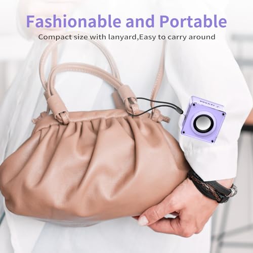 LENRUE Mini Bluetooth Speaker,Wireless Portable Speakers,5W Small Speaker with Clear Sound,Support TWS/TF Card,Lanyard Design for Hiking, Biking, Trip,Gift for Men/Women/Boys/Girls/Teenagers