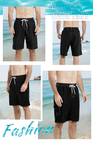 Mens Swim Trunks Board Shorts Swimsuit Swimwear Swim Shorts Bathing Suits Quick Dry with Mesh Lining