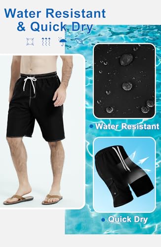 Mens Swim Trunks Board Shorts Swimsuit Swimwear Swim Shorts Bathing Suits Quick Dry with Mesh Lining