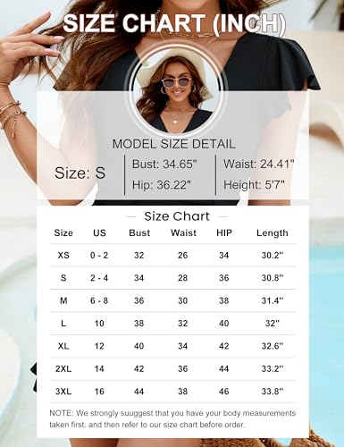 Blooming Jelly Women's Tummy Control Swimsuits One Piece Bathing Suit Plus Size Swim Dress Modest Ruffle Swimwear