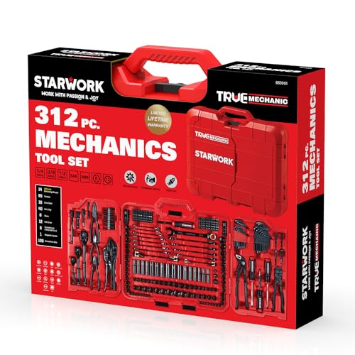 TRUE MECHANIC™ 312-Piece Mechanics Tool Set and Socket Set, Professional, SAE/Metric