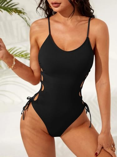 Narecte One Piece Swimsuit Women Bathing Suit Sexy High Cut Women's One-Piece Swimsuits Monokini One Piece Bathing Suit