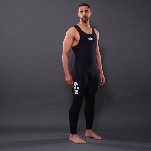 GILL Mens Zentherm 2.0 Long John Wetsuit - 3mm Stretch Neoprene for All Water Sports Sailing Paddle Board Swimming SUP