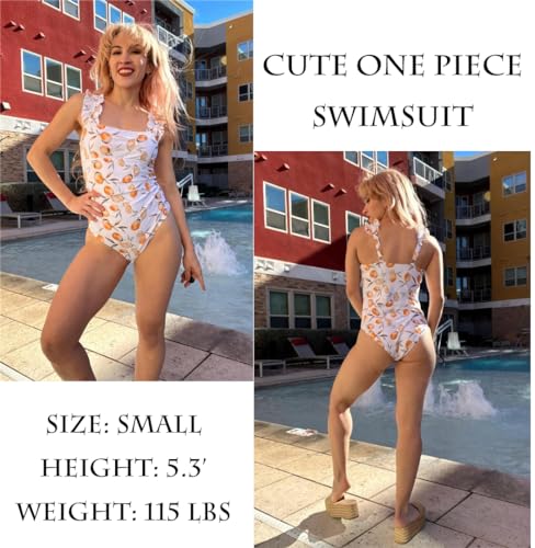 AI'MAGE Women's One Piece Swimsuits Square Neck Tummy Control Bathing Suit with Adjustable Ruffled Straps Swimwear S-XXL