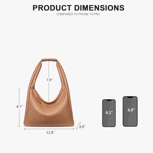 BOSTANTEN Shoulder Purses for Women Trendy Summer Hobo Bag Vegan Leather Handbags