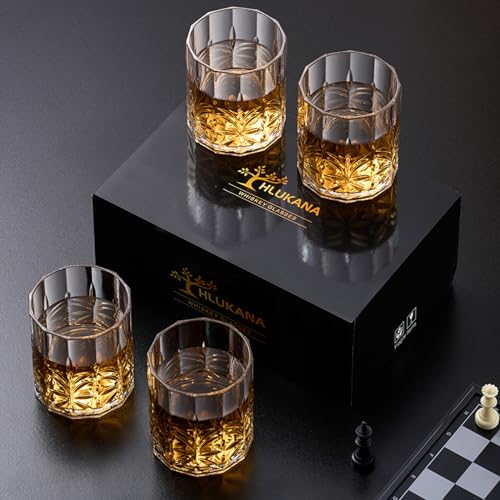 Unbreakable Tritan Plastic Whiskey Glasses Set of 6, 14 Oz Old Fashioned Glasses for Scotch Cocktail Rum Bourbon Vodka Liquor, Unique Gifts for Men, Reusable, Clear, BPA-free, Dishwasher Safe