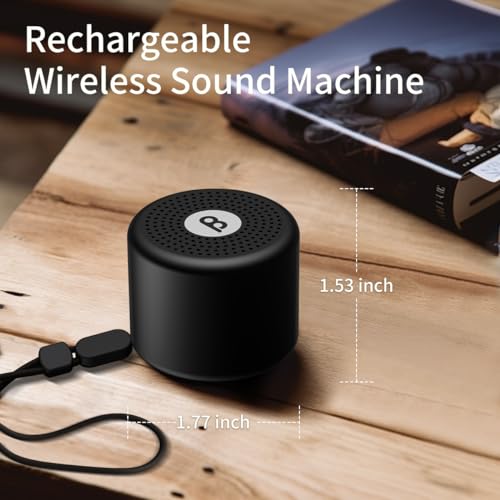 Mini Portable Sound Machine White Noise Machine with 30 Soothing Sounds Travel Sleep Brown Noise Machine for Adults Kids Baby Rechargeable Loud Speaker Noise Canceling Machine for Office Privacy Home