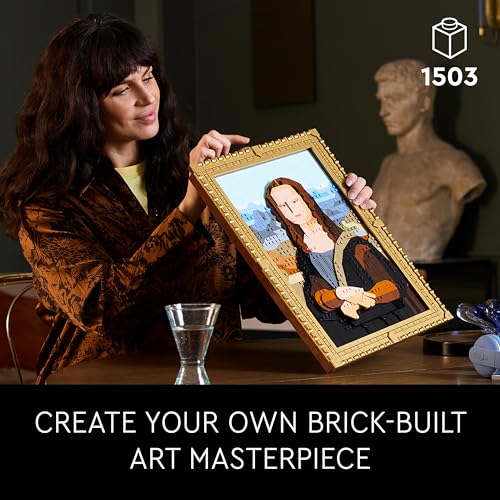 LEGO Art Mona Lisa Painting, Leonardo da Vinci Artwork for Build and Display, Home Decor Idea, Wall Art Building Set for Adults, Creative Activity Gift for Men, Women and Art Lovers, 31213