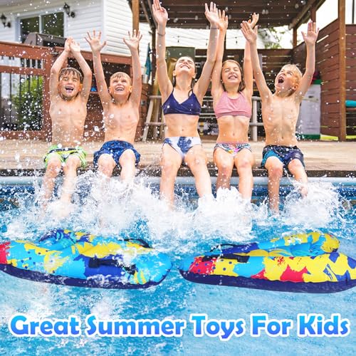 Inflatable Surf Body Board with Handles Beach Surfing Float for Slip Portable Pool Water Game Float Board Swimming Pool Floating Water Summer Fun Toy for Kids and Adult