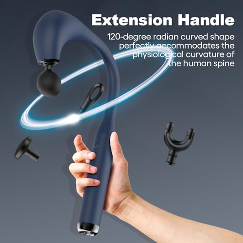 Massage Gun with Extended Handle Revolutionary U-Shaped Back Massager for Pain Relief Deep Tissue Body Massager for Neck,Shoulder,Leg-Reach Every Muscle with Ease