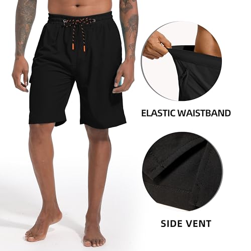 Men's Swim Trunks Quick Dry Board Shorts with Zipper Pockets Beach Shorts Bathing Suits for Men - No Mesh Liner